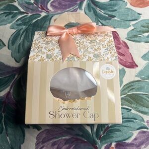 NWT Coquette Couture Embroidered Shower Cap